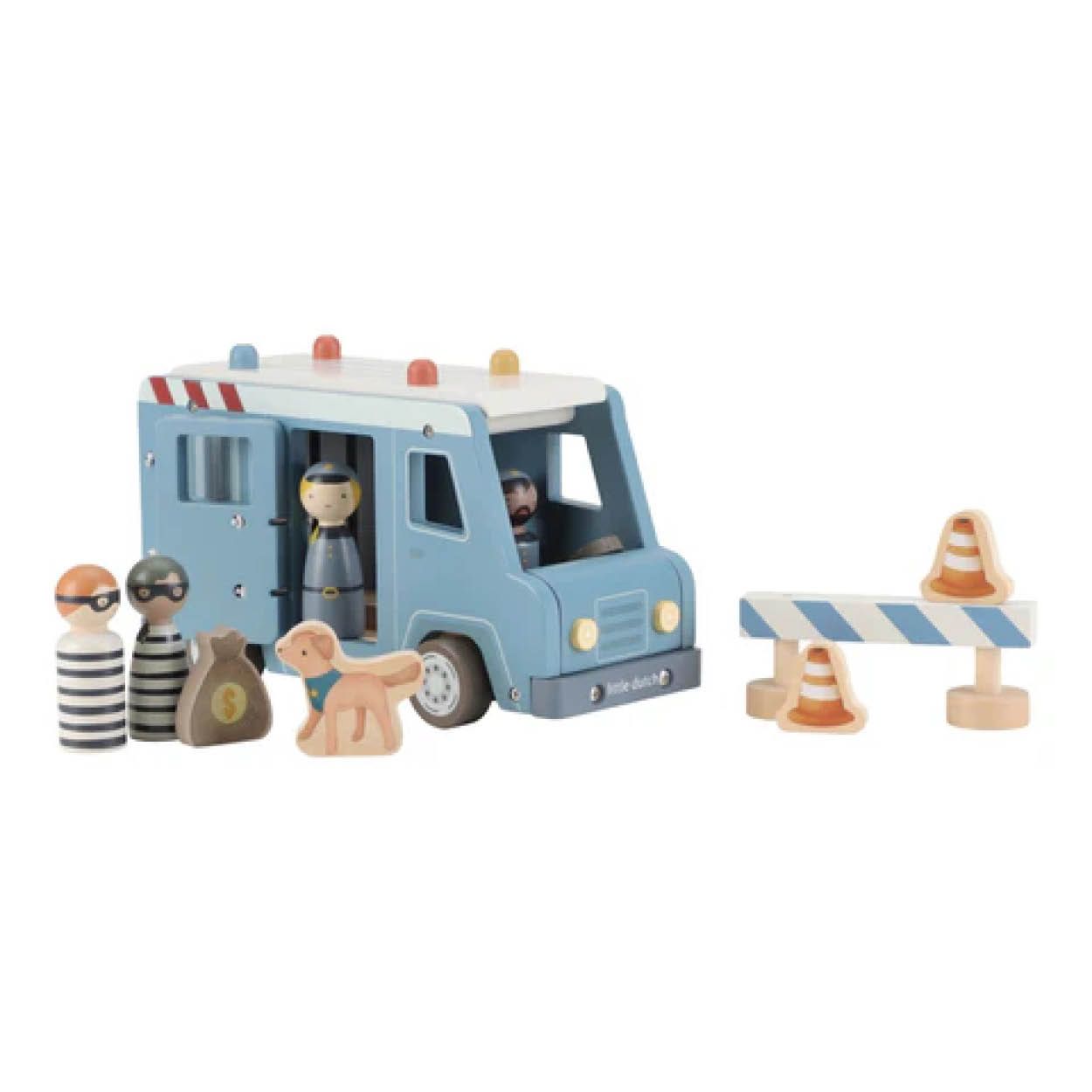 Little Dutch Politibil med trefigurer