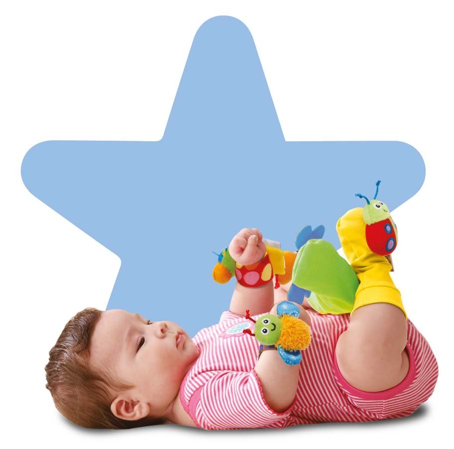 Lamaze Gardenbug håndleddsrangle og fot-finner