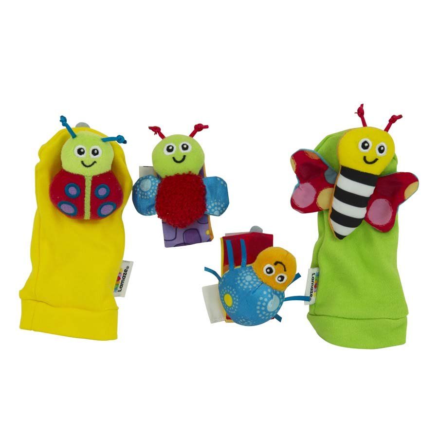 Lamaze Gardenbug håndleddsrangle og fot-finner