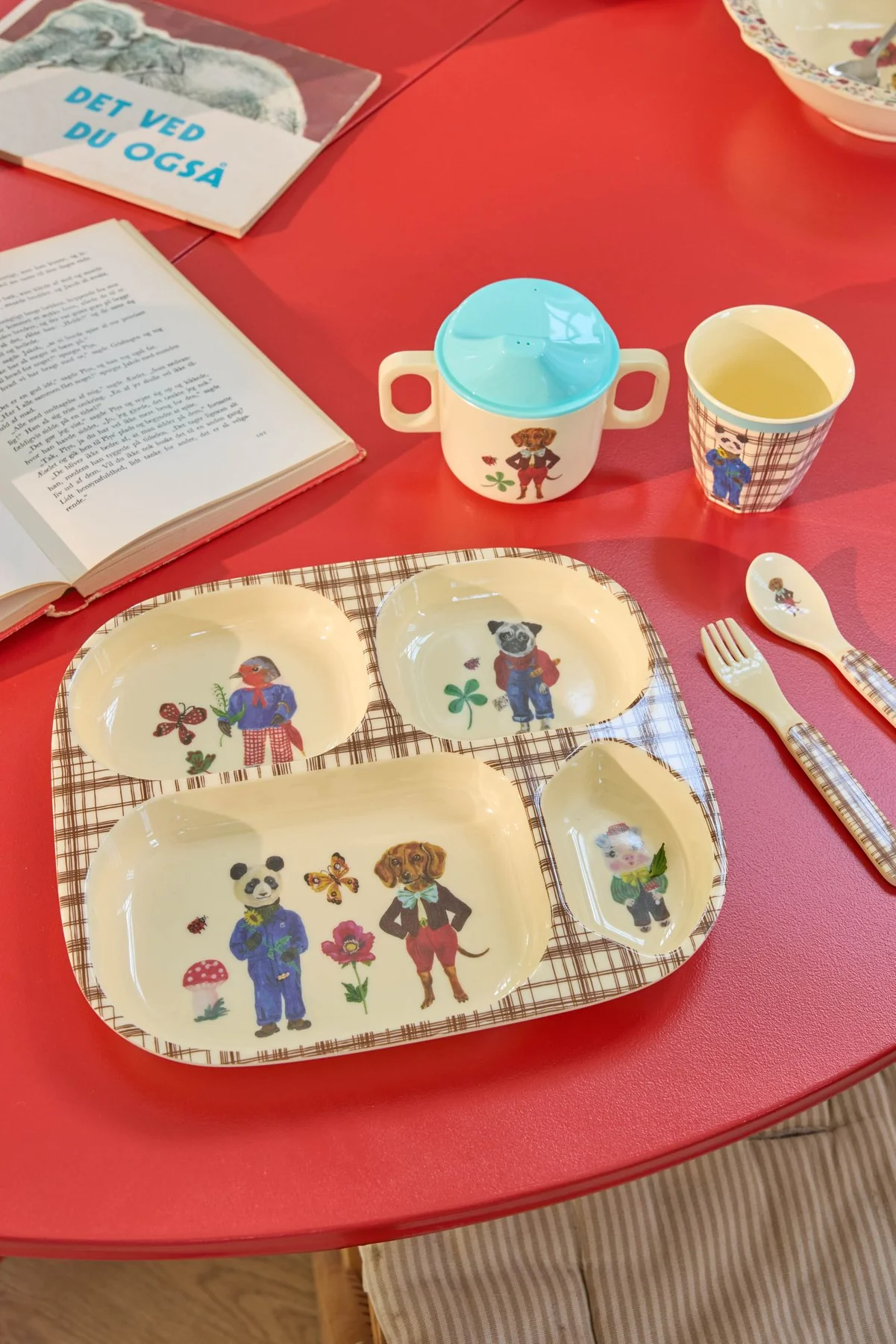 Babyservise i gaveeske, Nathalie Lété-design, Brun, Rice