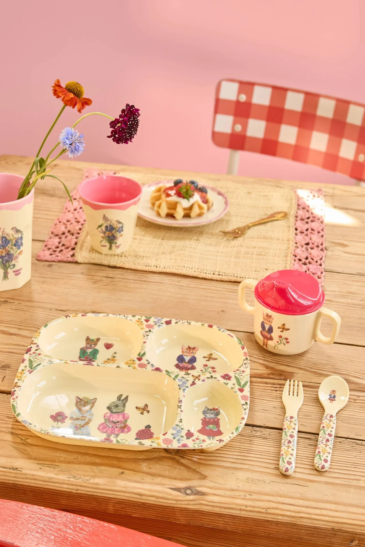 Babyservise i gaveeske, Nathalie Lété-design, Krem, Rice