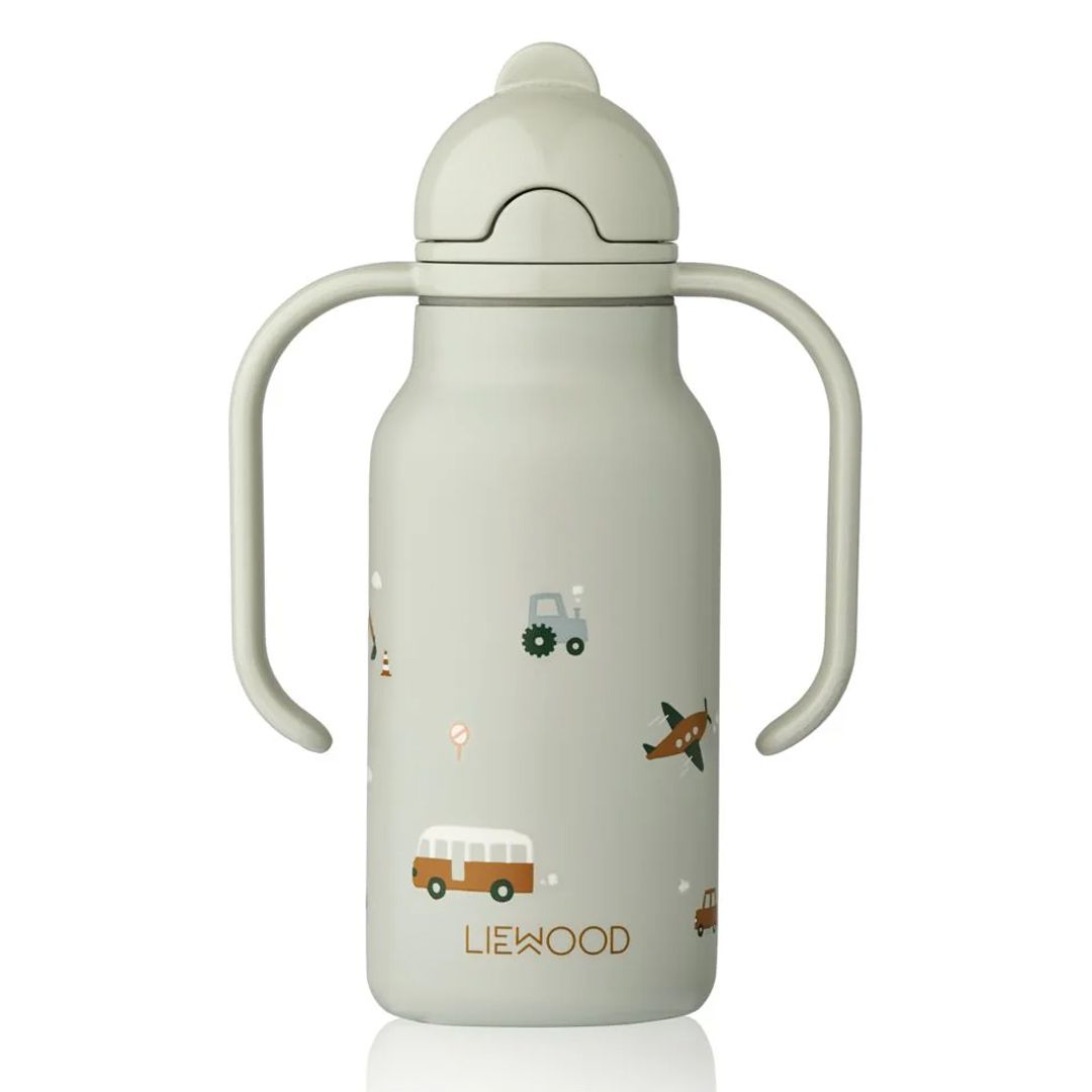 Drikkeflaske 250 ml, Liewood, Kimmie, Vehicles / Dove Blue