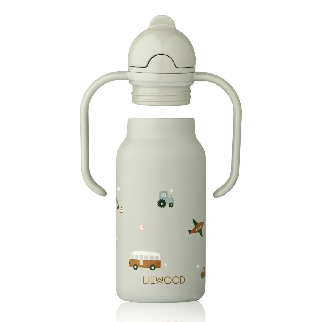 Drikkeflaske 250 ml, Liewood, Kimmie, Vehicles / Dove Blue