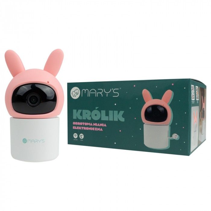 Babymonitor, Marys, Roterende, Rabbit Pink