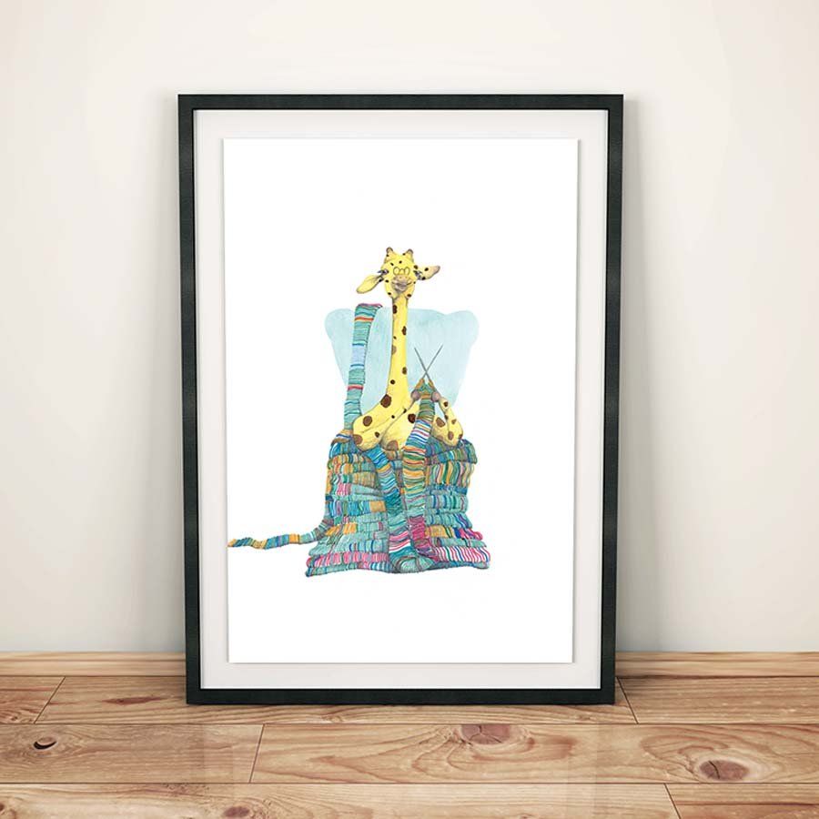 Poster, Tails, Strikkesjiraffen, 30x40 cm