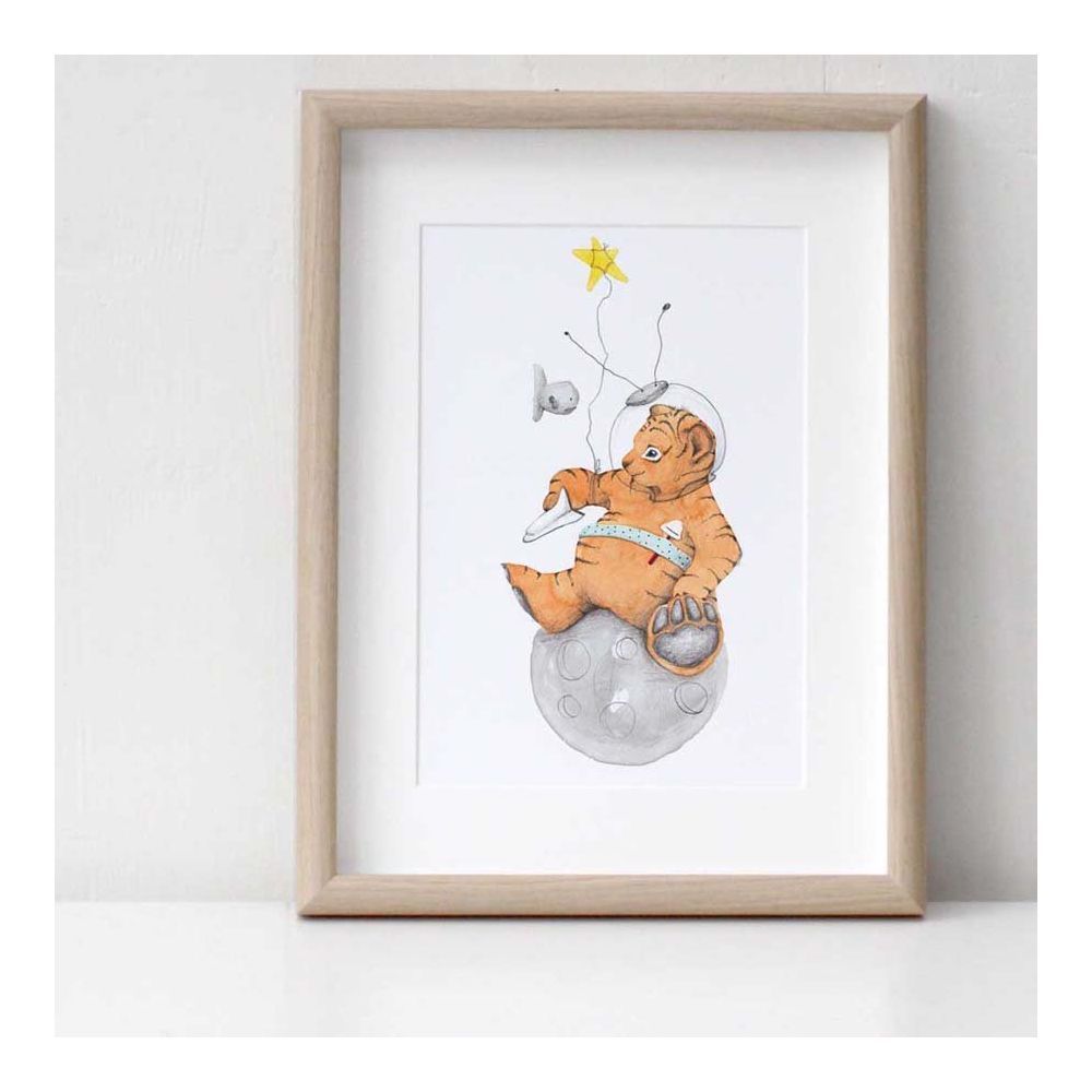 Poster, Tigeren på månen, Tails, 21x30 cm