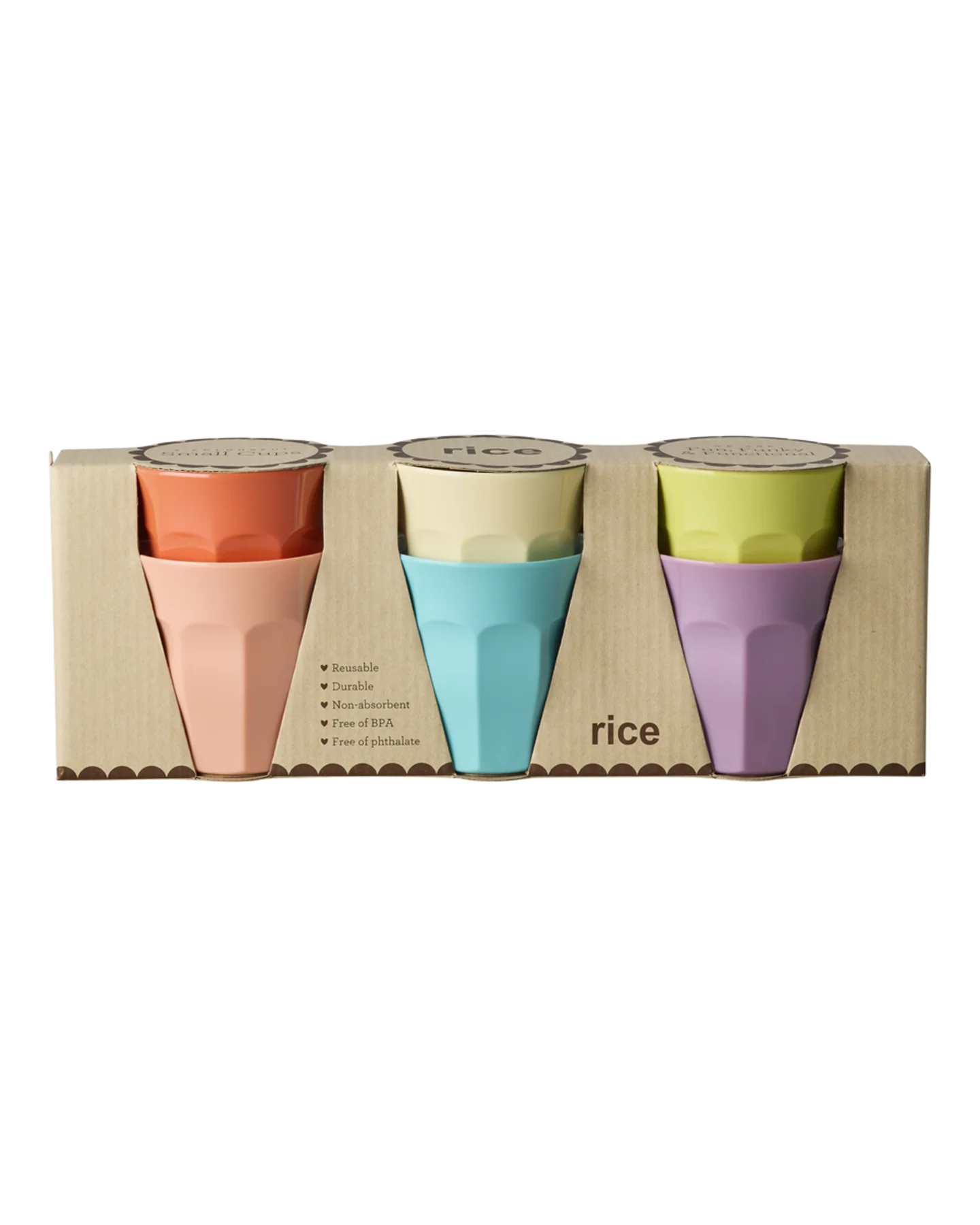 Barnekopper i flere farger 160 ml, 6pk, Rice