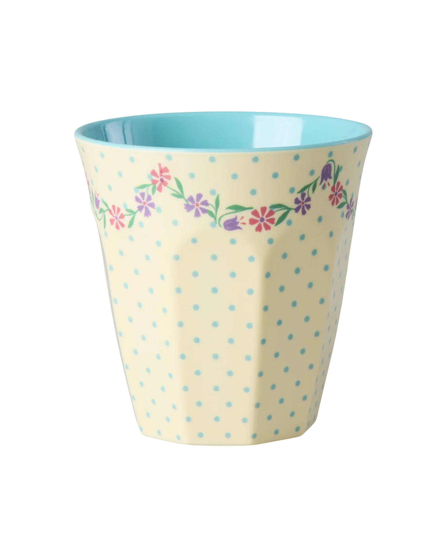 Barnekopp, Dots & Flower print, Cream, Rice
