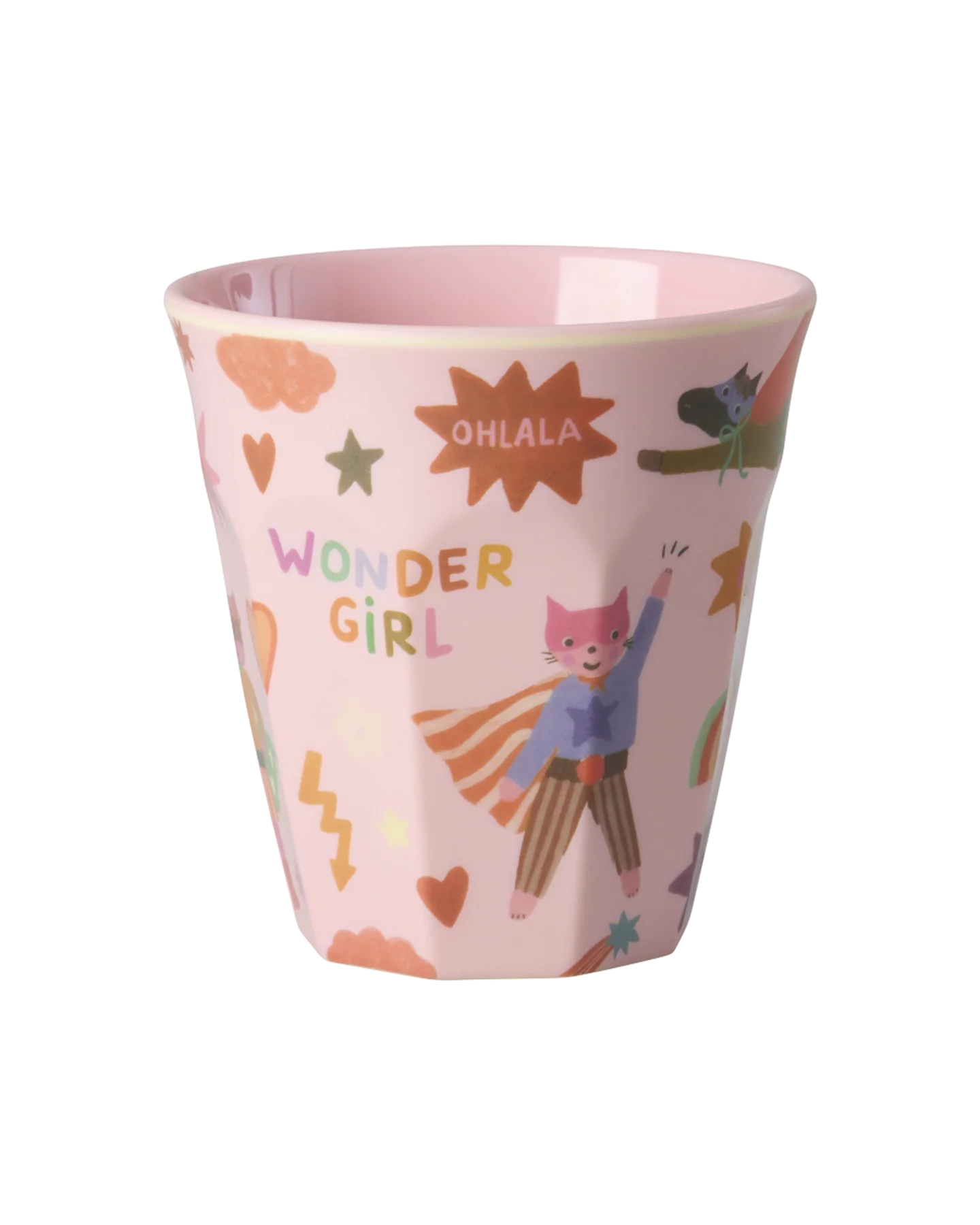 Barnekopp, Hero print, Rosa, Rice