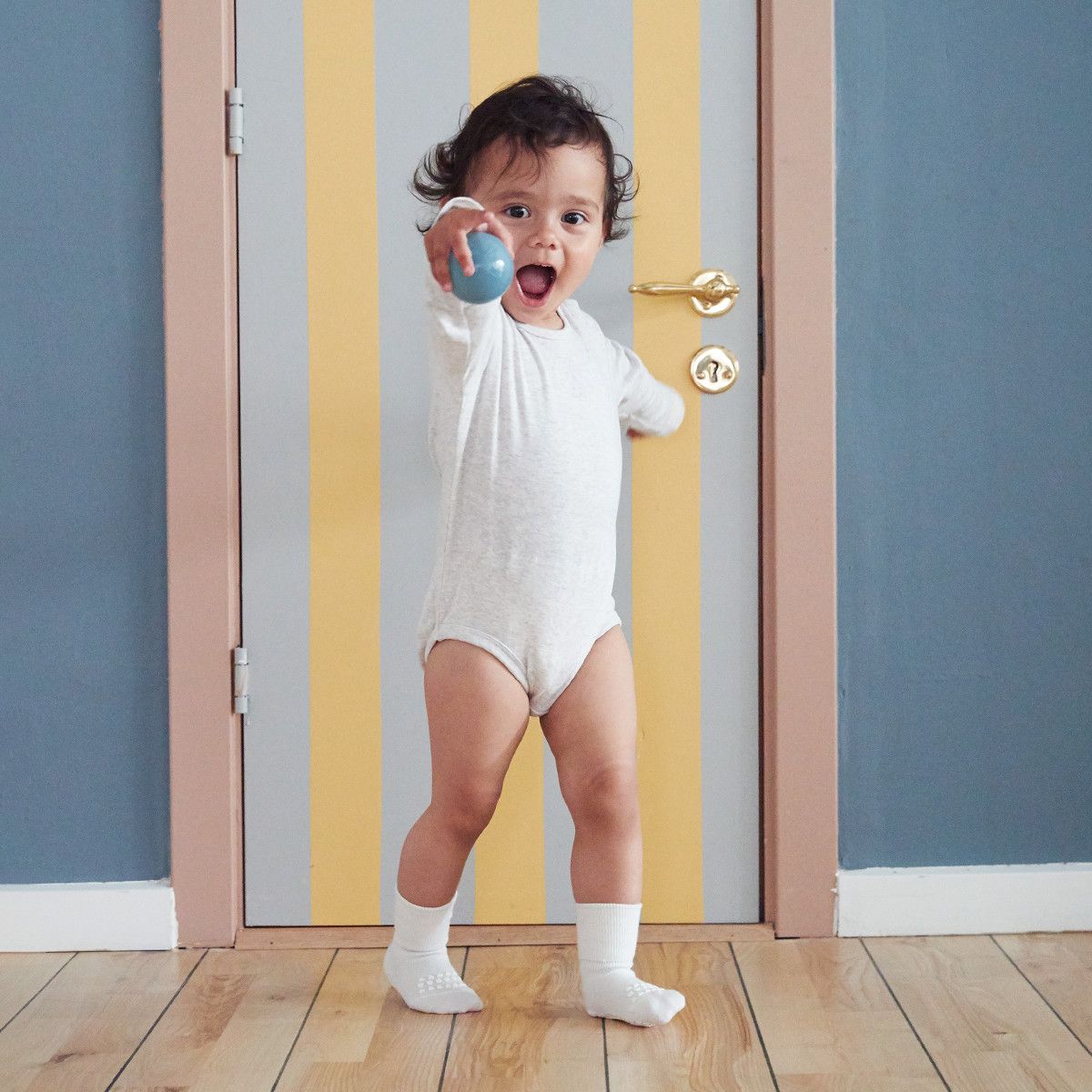 Sokker, GoBabyGo, Bambus, Off White