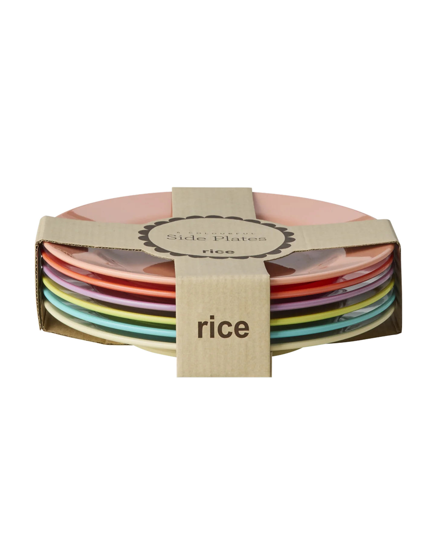 Tallerken, Flerfarget, 6pk, Rice