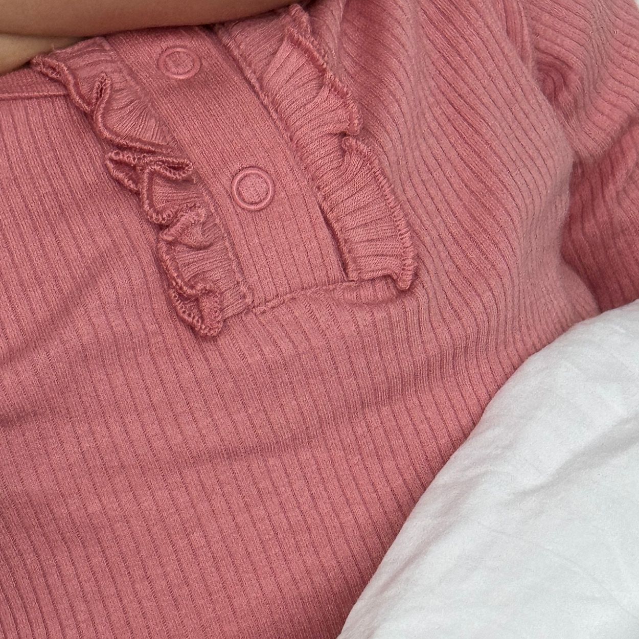 Body LS Rib, Minymo, Rose Quarts, Rosette