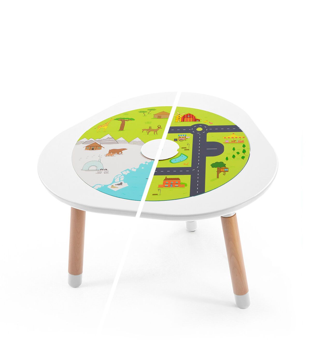 Lekebord, Stokke, Mutable, White
