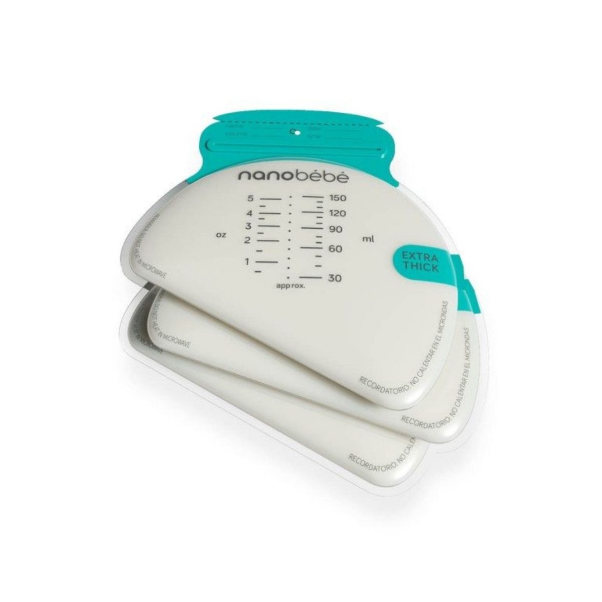 Oppbevaringsposer For Brystmelk, Nanobébé, 150 ml, 50pk