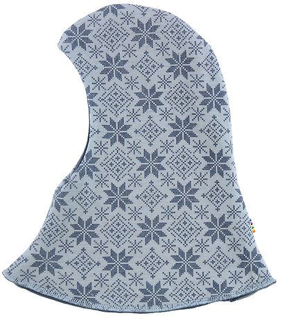 Joha Balaclava i dobbelt ullag, Snow Crystal Blue