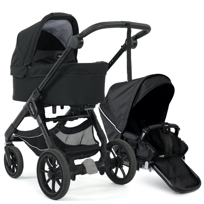 Barnevogn, Emmaljunga NXT90F - Black Edition, Komplett med sittedel og liggedel