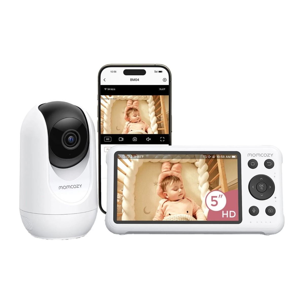 Momcozy, BM04, Babycall, Smart WiFi Video