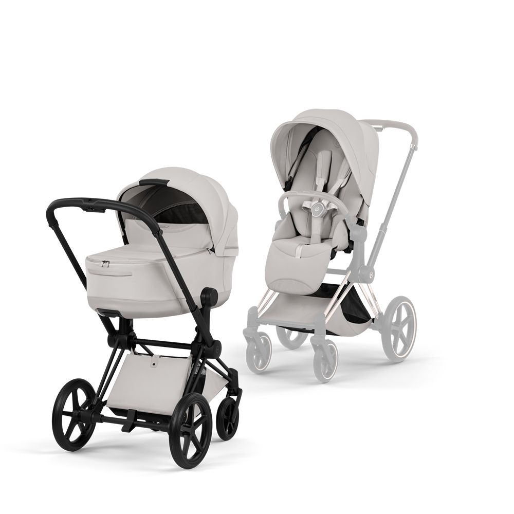 Cybex Priam, Style Collection, Komplett Barnevogn, New Generation, Matt Black/City Grey