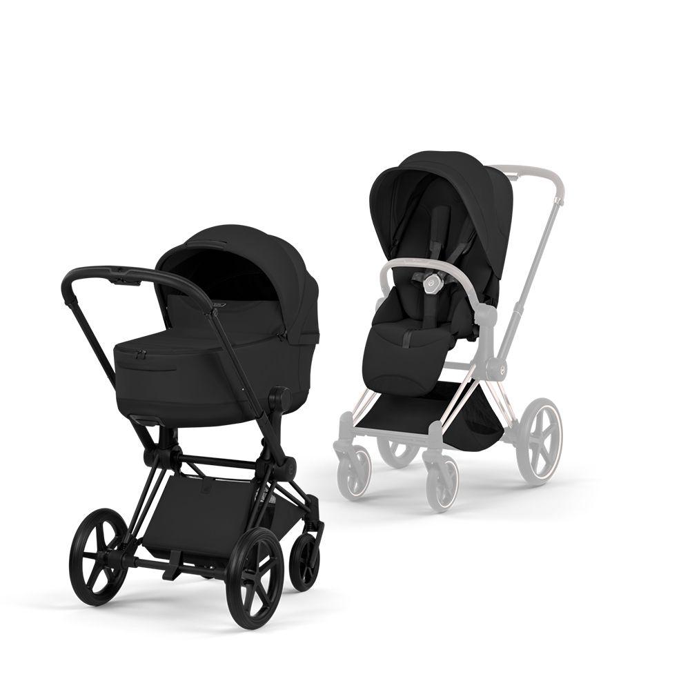 Cybex Priam, Style Collection, Komplett Barnevogn, New Generation, Matt Black/Sepia Black