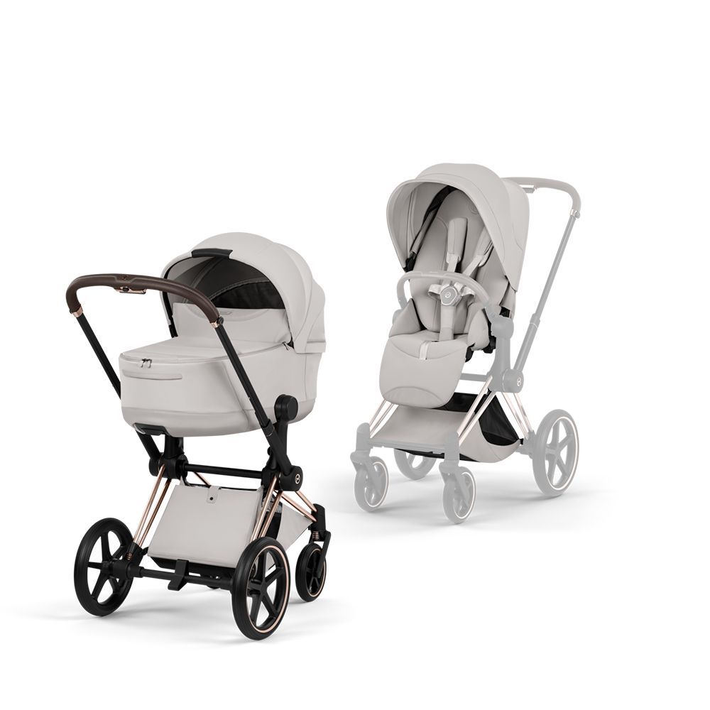 Cybex Priam, Style Collection, Komplett Barnevogn, New Generation, Rose Gold/City Grey