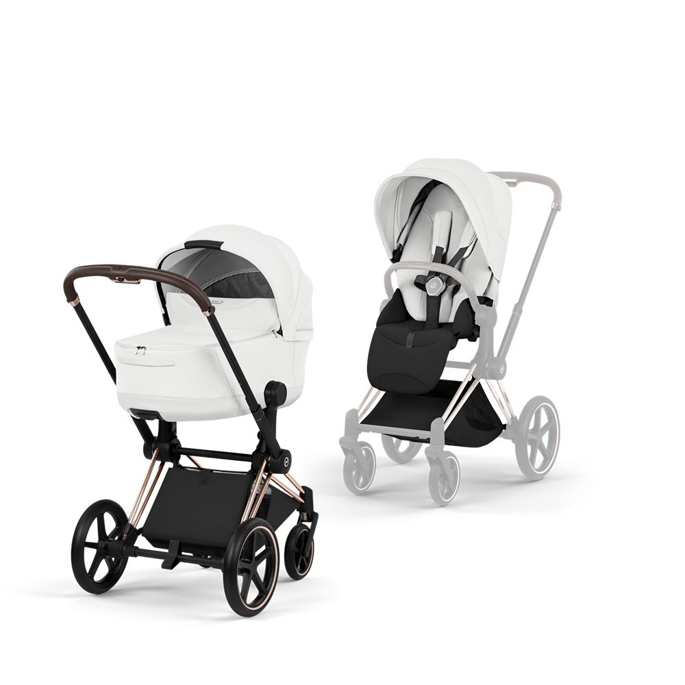 Cybex Priam, Style Collection, Komplett Barnevogn, New Generation, Rose Gold/Off White