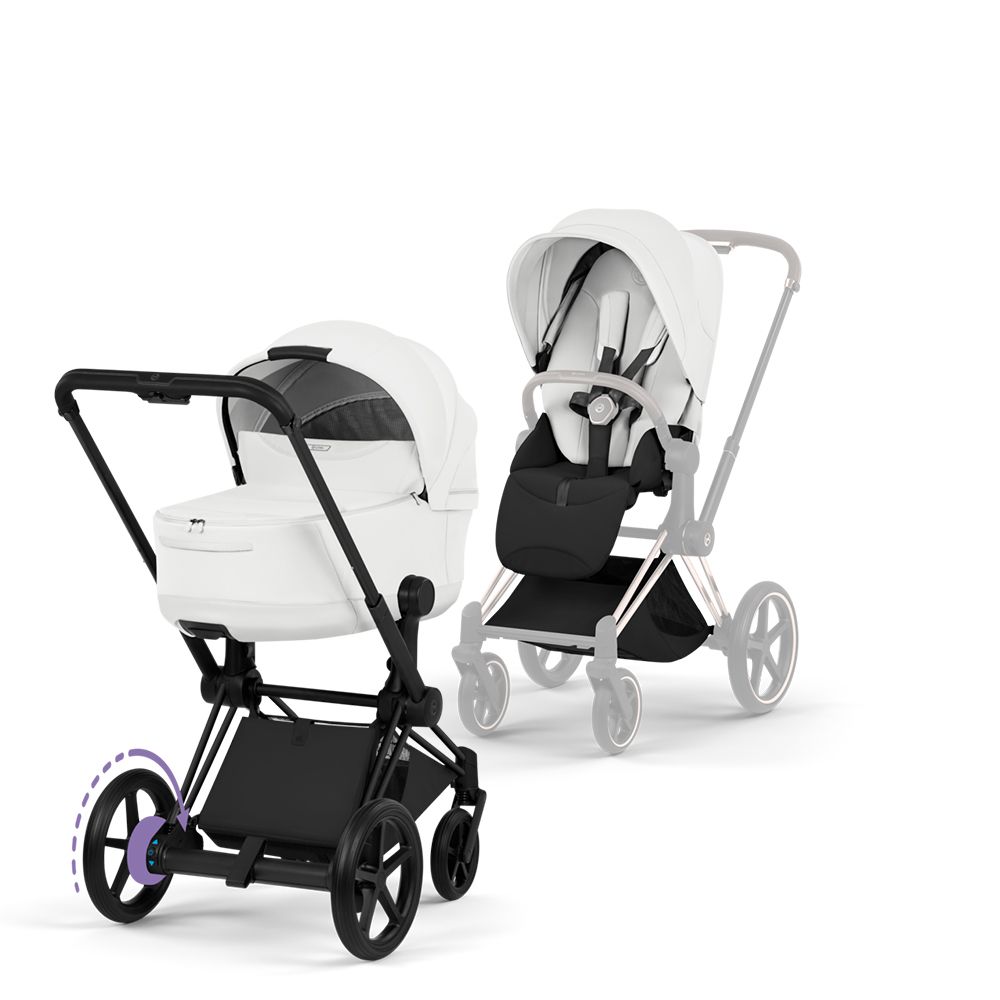 Cybex ePriam, Style Collection, Komplett Barnevogn, New Generation, Matt Black/Off White