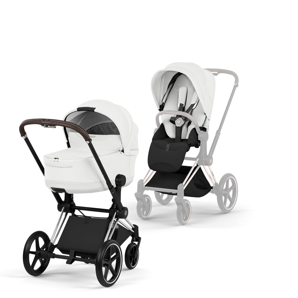 Cybex Priam, Style Collection, Komplett Barnevogn, New Generation, Chrome/Off White
