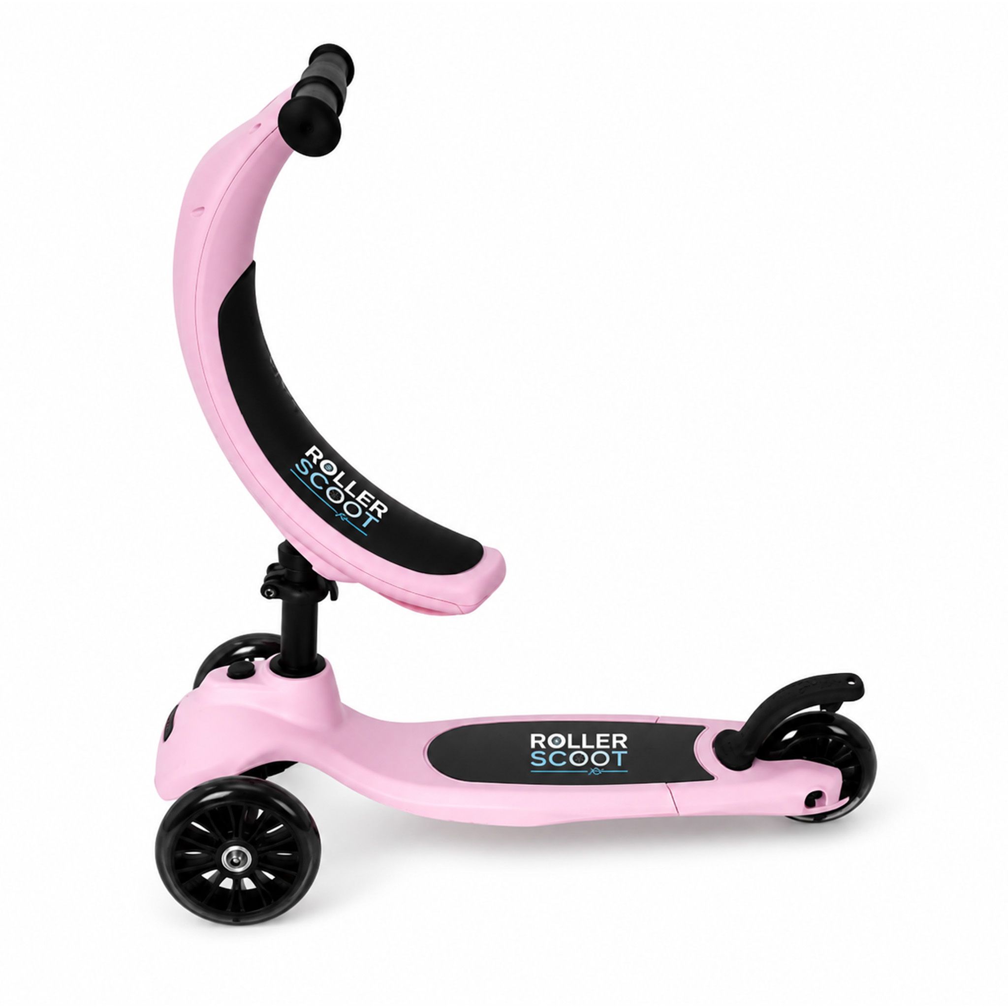 4-i-1 Sparkesykkel, Roller Scoot, Pink