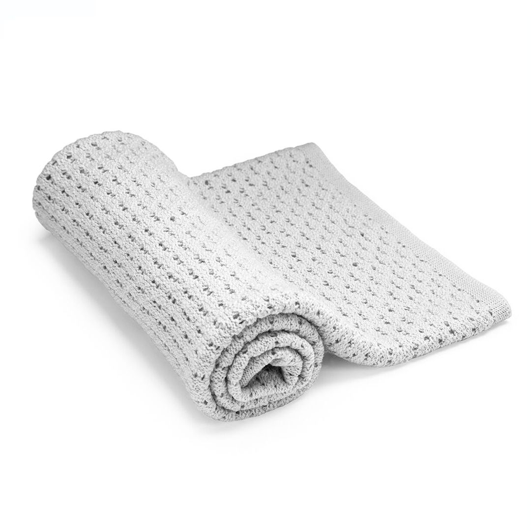 Stokke® pledd i merinoull, lignt grey