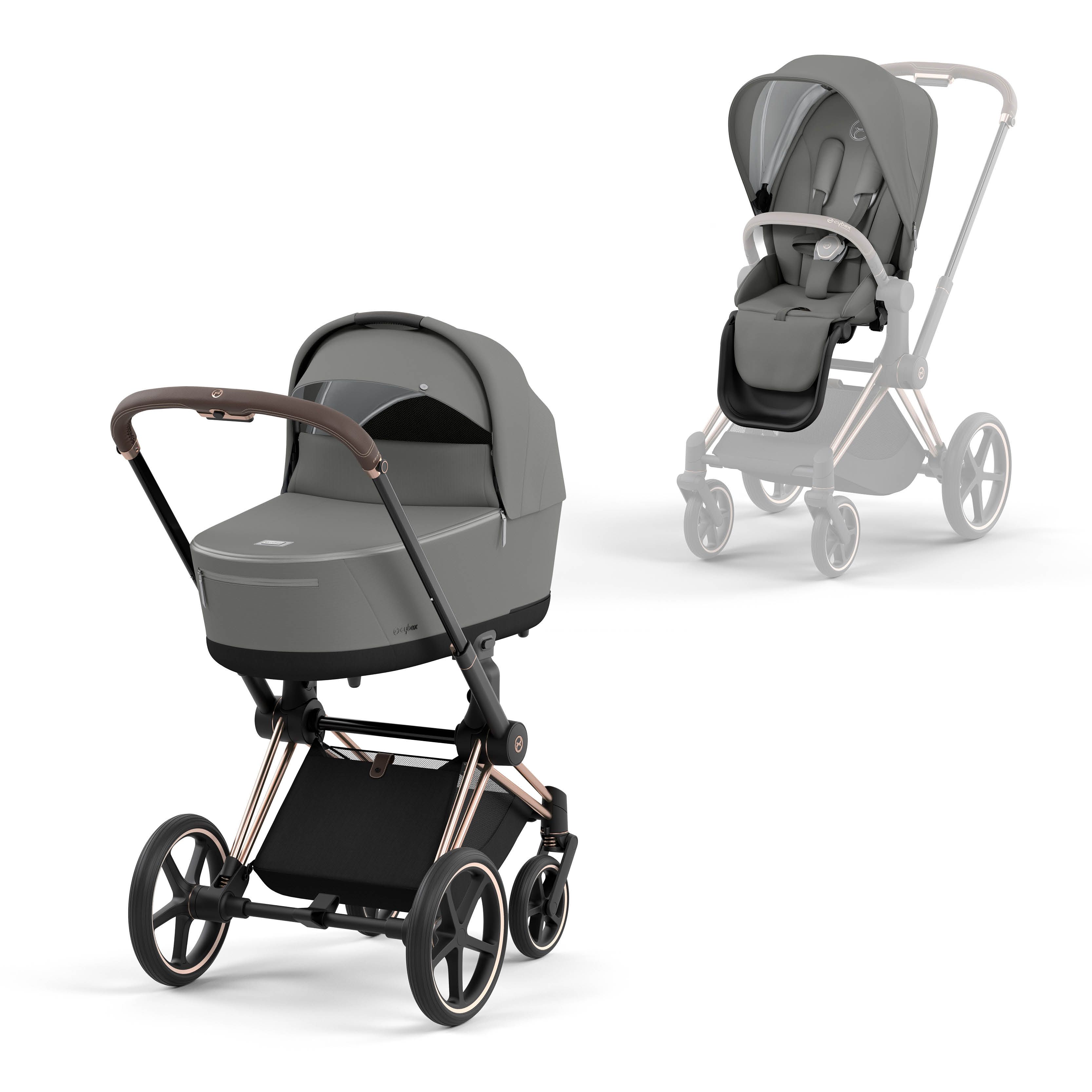 Komplett Barnevogn, Cybex, Priam, Rose Gold, Soho Grey