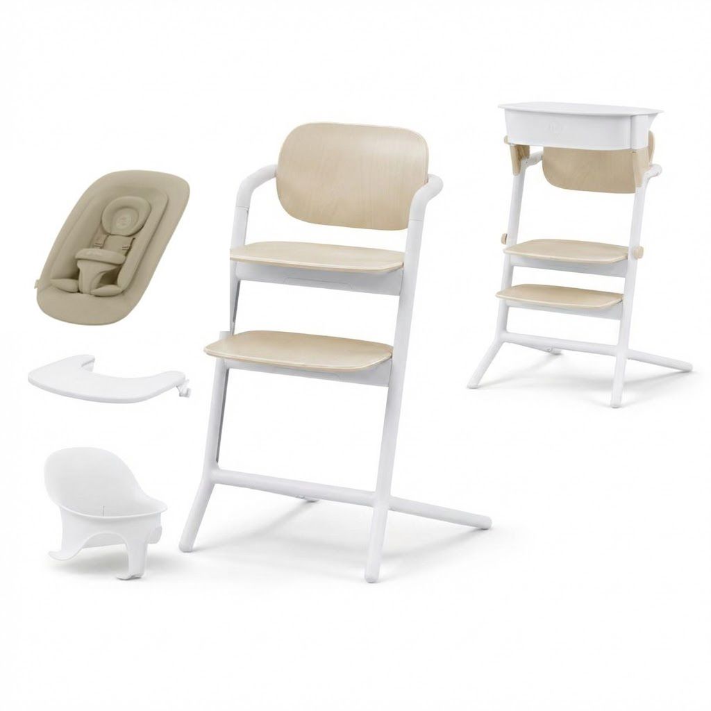 Spisestol, Cybex, Lemo 4-in-1, Sand White, Inkl Læringstårnsett