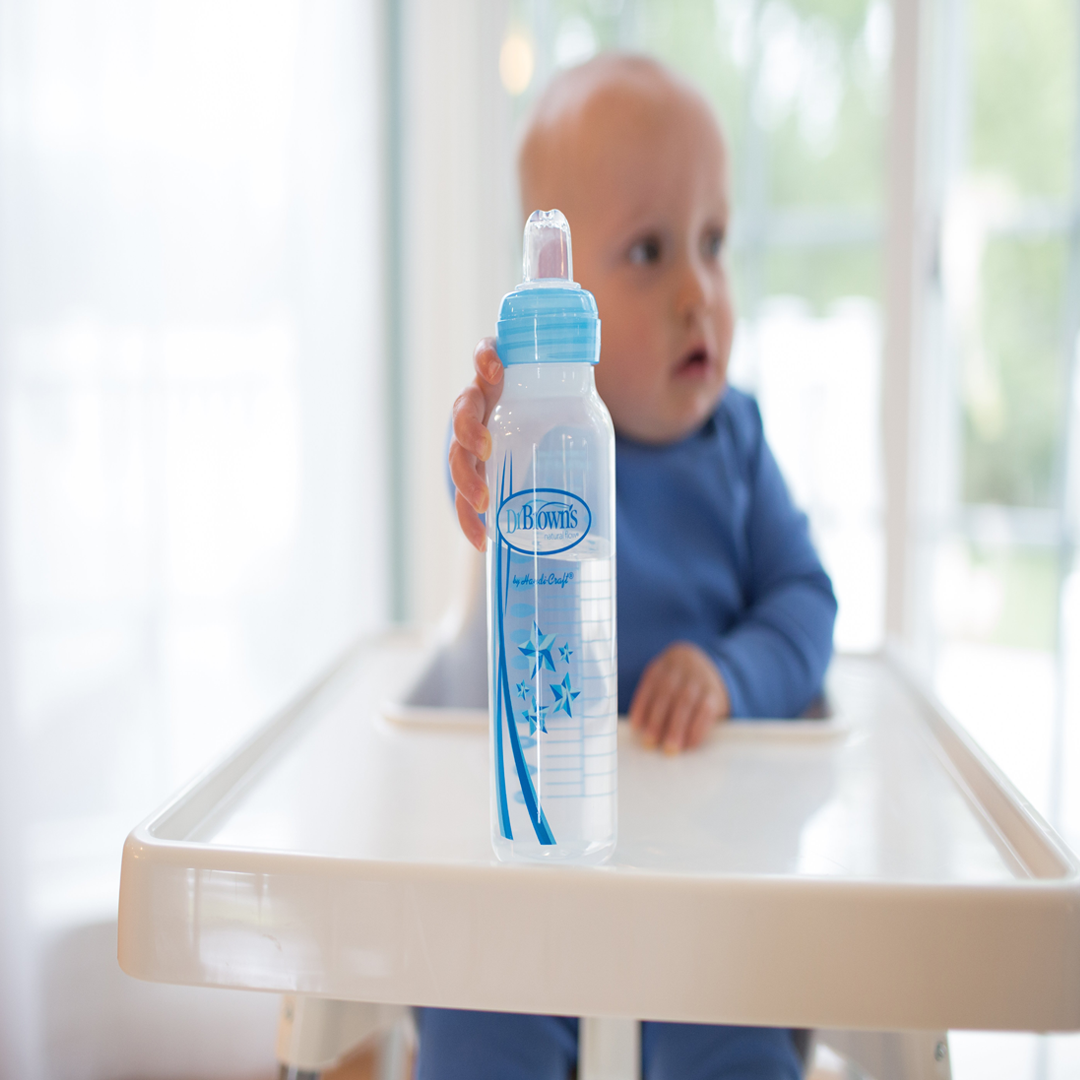 Dr.Brown Option Standard Tåteflasker 2in1, Blå