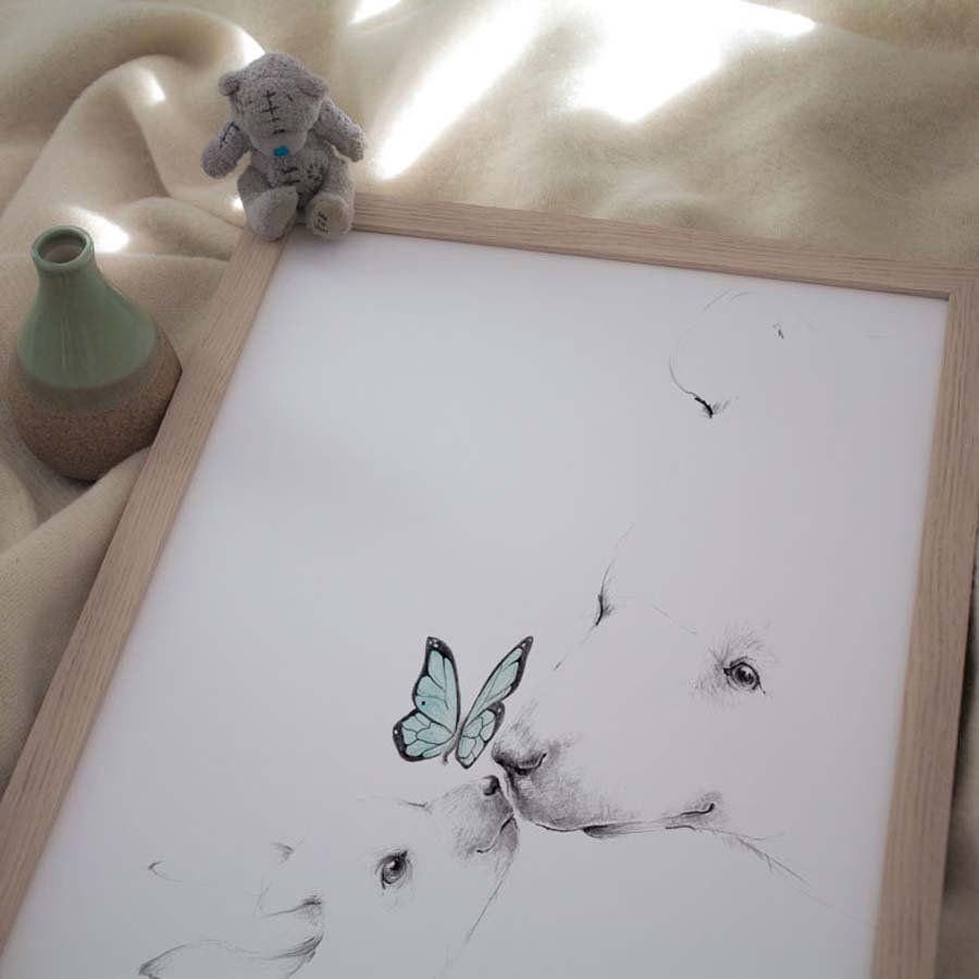Poster, Tails, Isbjørnen og sommerfuglen, 21x30 cm