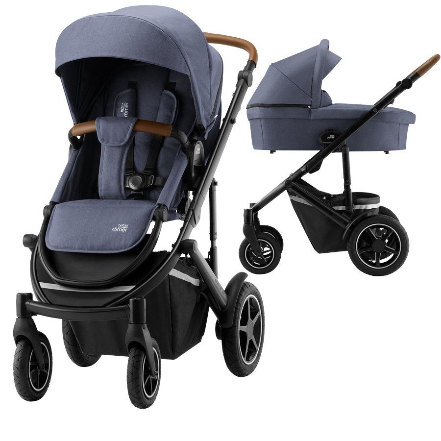 Barnevogn Komplett, Britax Smile III, Indigo Blue, Inkl. Bagdel
