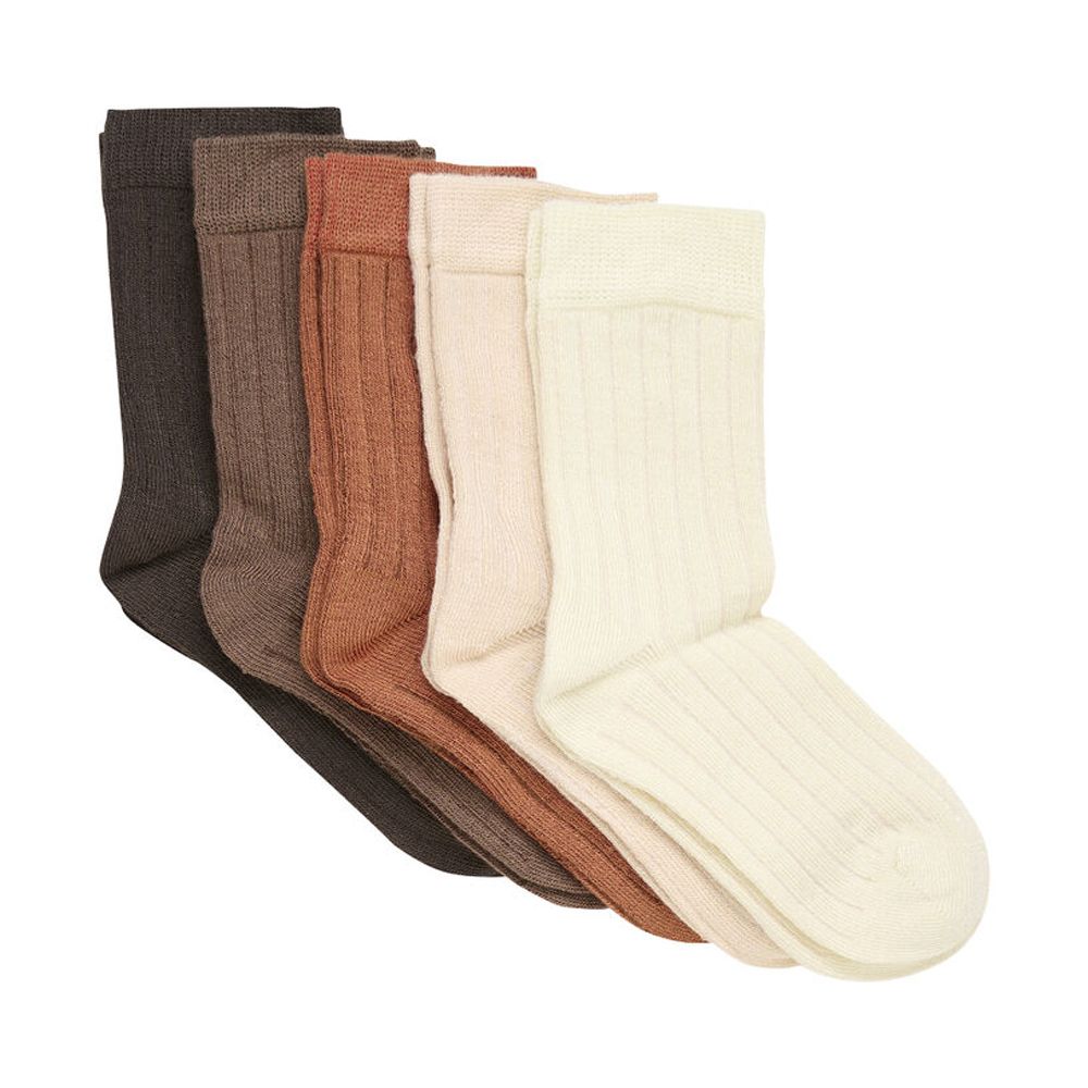 Sokker, Minymo, Cocoa Brown, 5pk