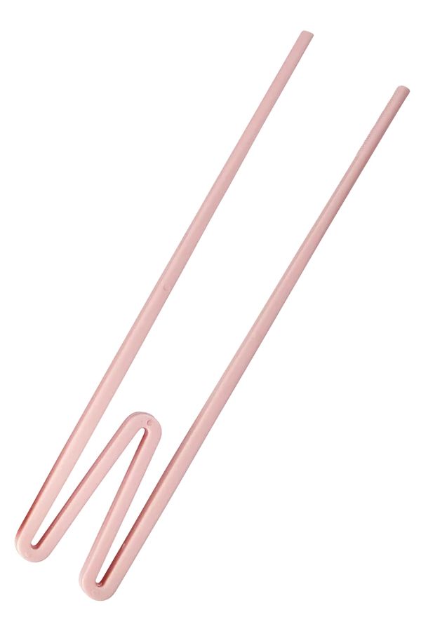 Plastspisepinne for nybegynnere, 1stk, Rice - Lys Rosa
