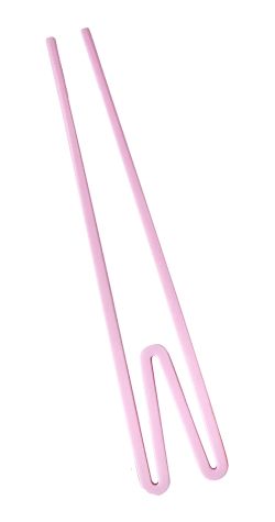 Plastspisepinne for nybegynnere, 1stk, Rice - Baby Rosa