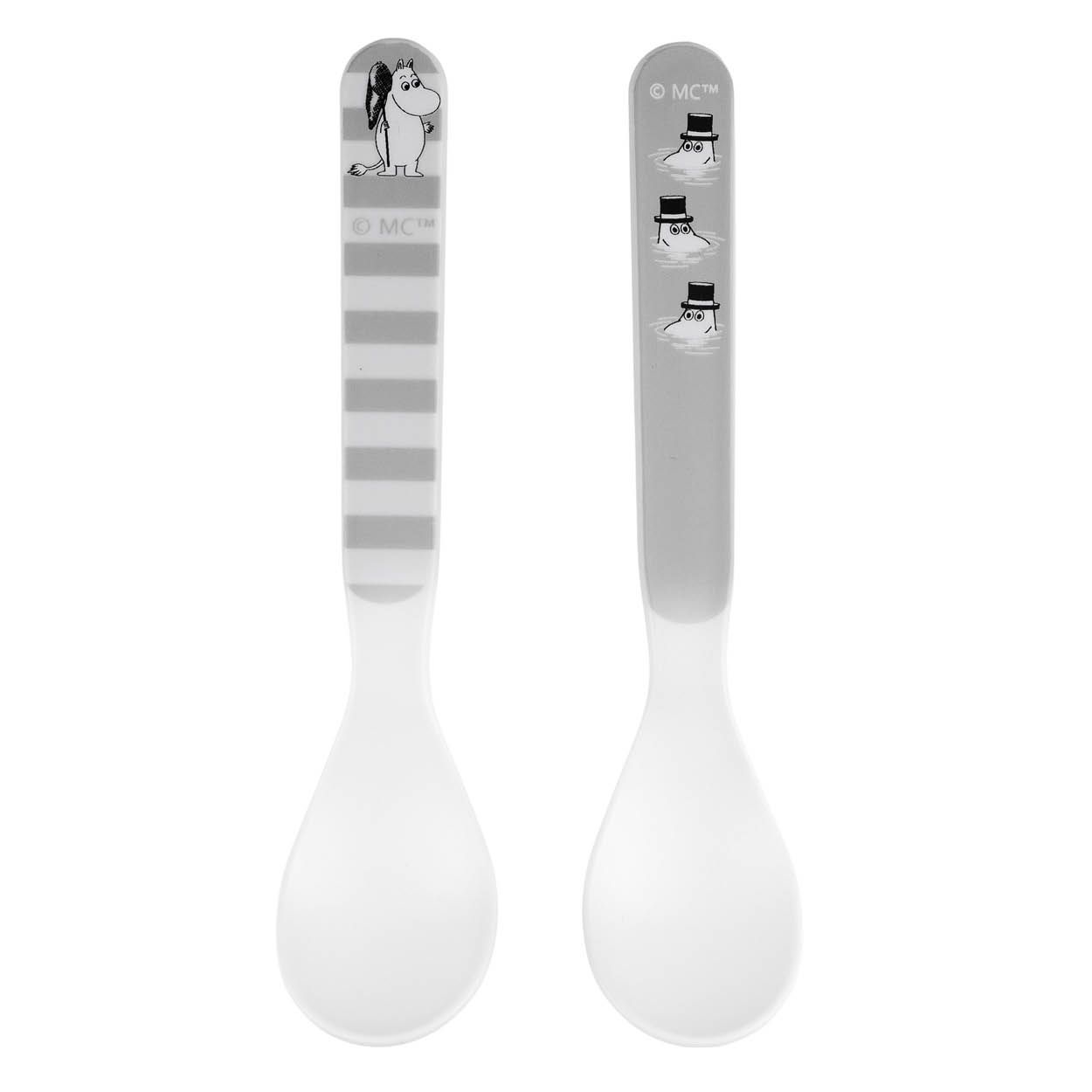 Spiseskje, Rätt Start, 2-pack, Mummi, Vann & bad, Grå