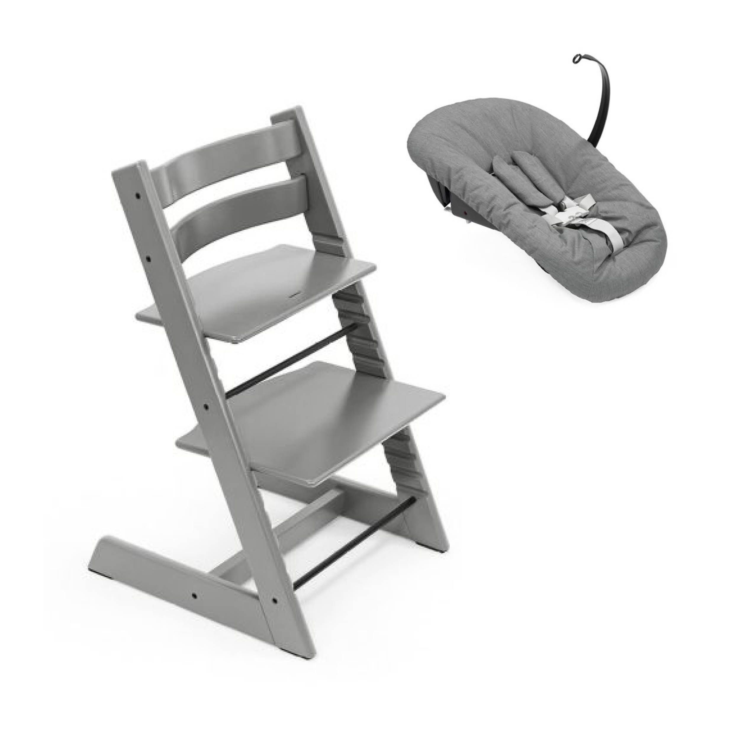 Nyfødtpakke, Stokke Tripp Trapp, Storm Grey + Newborn Set Anthracite