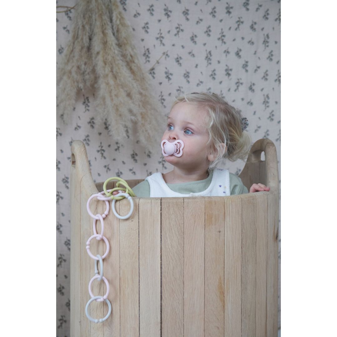Smokk, BIBS, Supreme, Silicone, Size 2, Ivory/Blush, 2pk