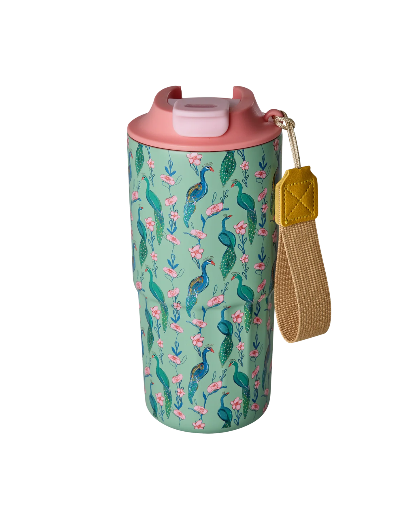 Termokopp i rustfritt stål med påfuglmotiv 580 ml, Rice