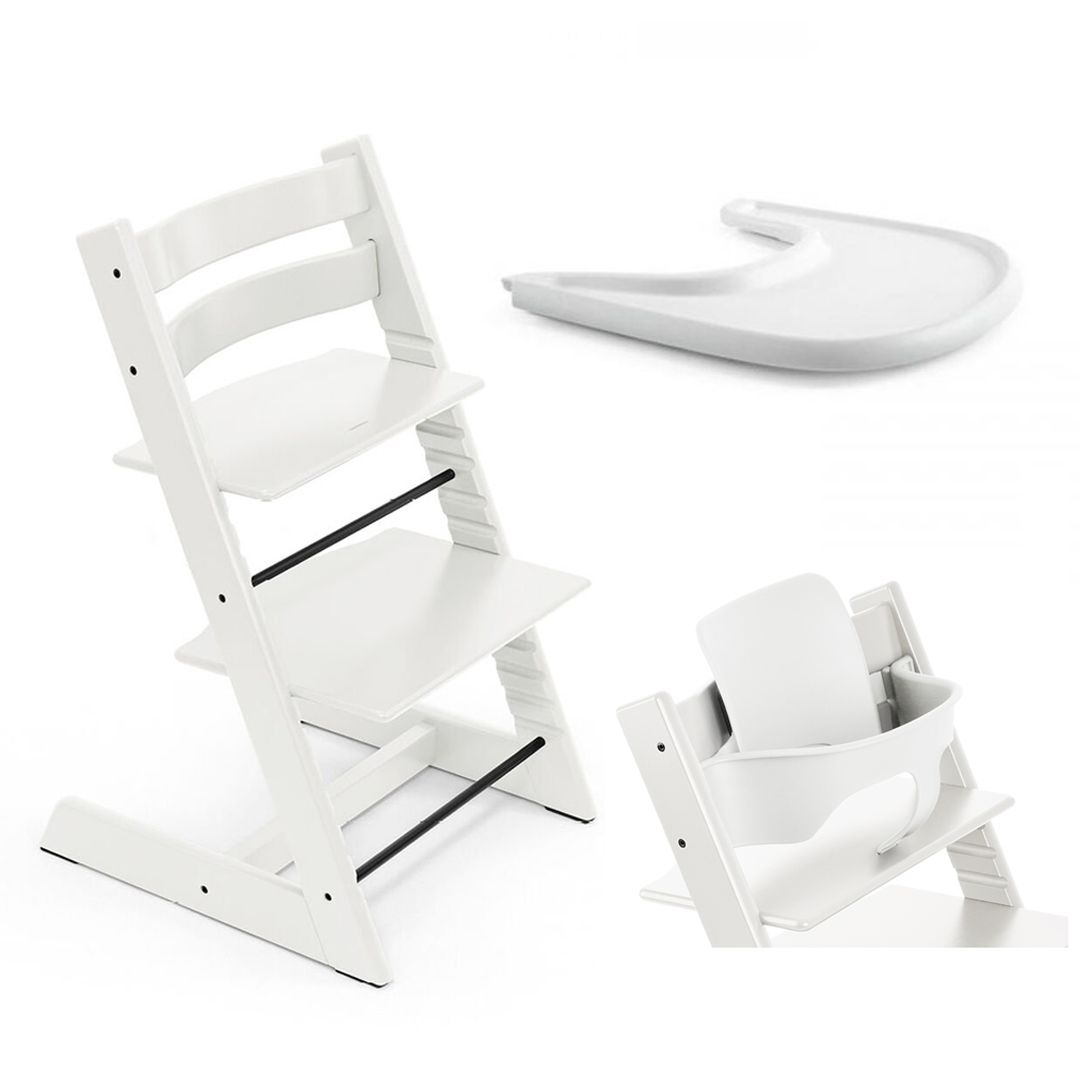 Pakke, Stokke Tripp Trapp, Ink Baby Set + Tray, Hvit