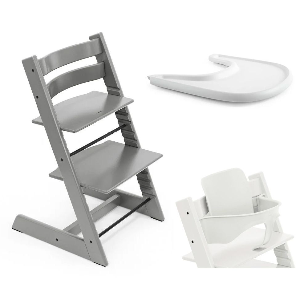 Pakke, Stokke Tripp Trapp, Ink Baby Set + Tray, Storm Grey