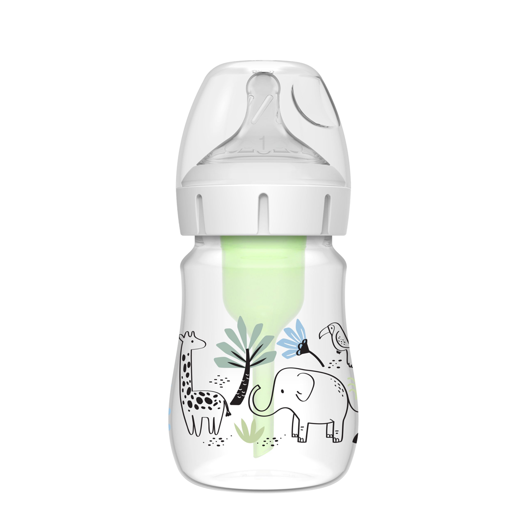 Dr.Brown Flaske Wideneck 150ml Option+, Jungle/Elefant