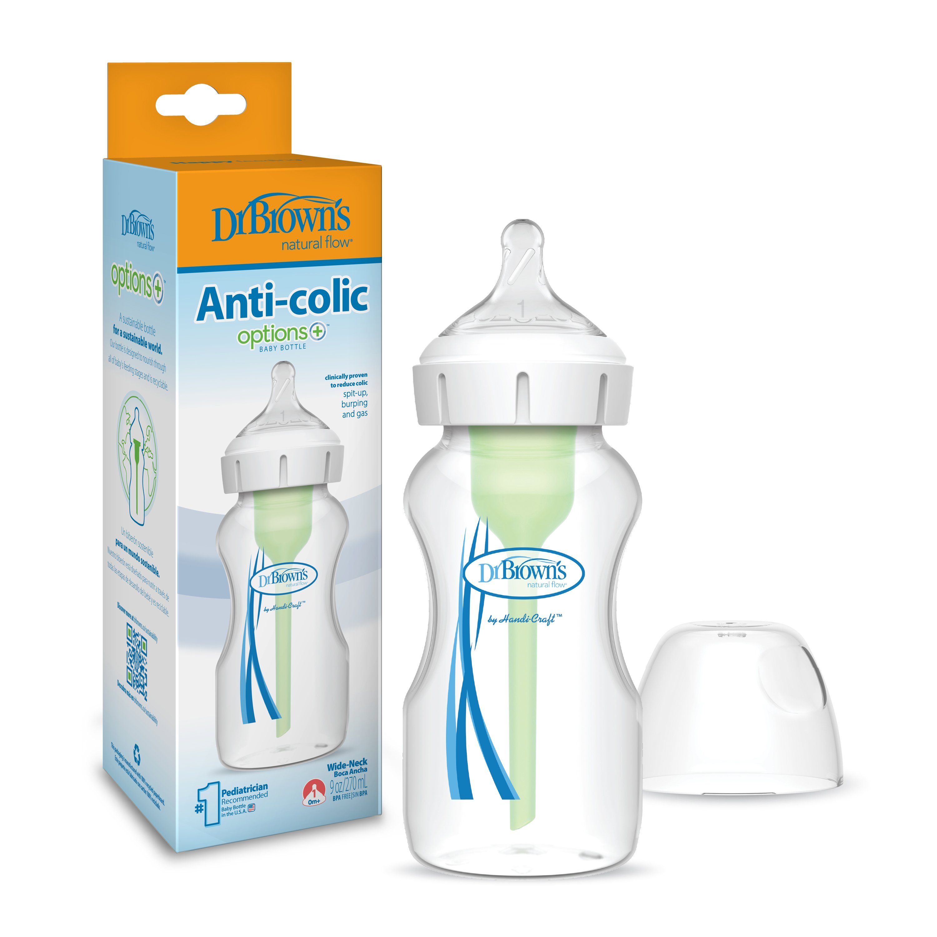 Drikkeflaske, Dr.Brown, Option+ WN, 270ml