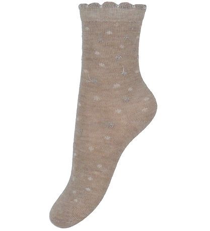 Minymo Ullsokker 3 pk, Lys brun, rosa og beige