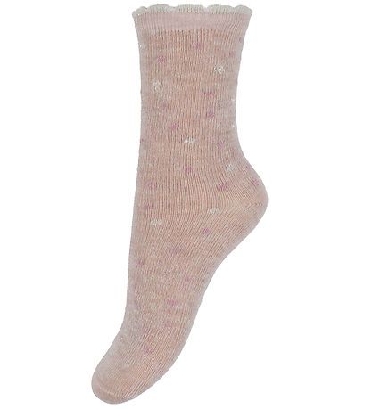 Minymo Ullsokker 3 pk, Lys brun, rosa og beige