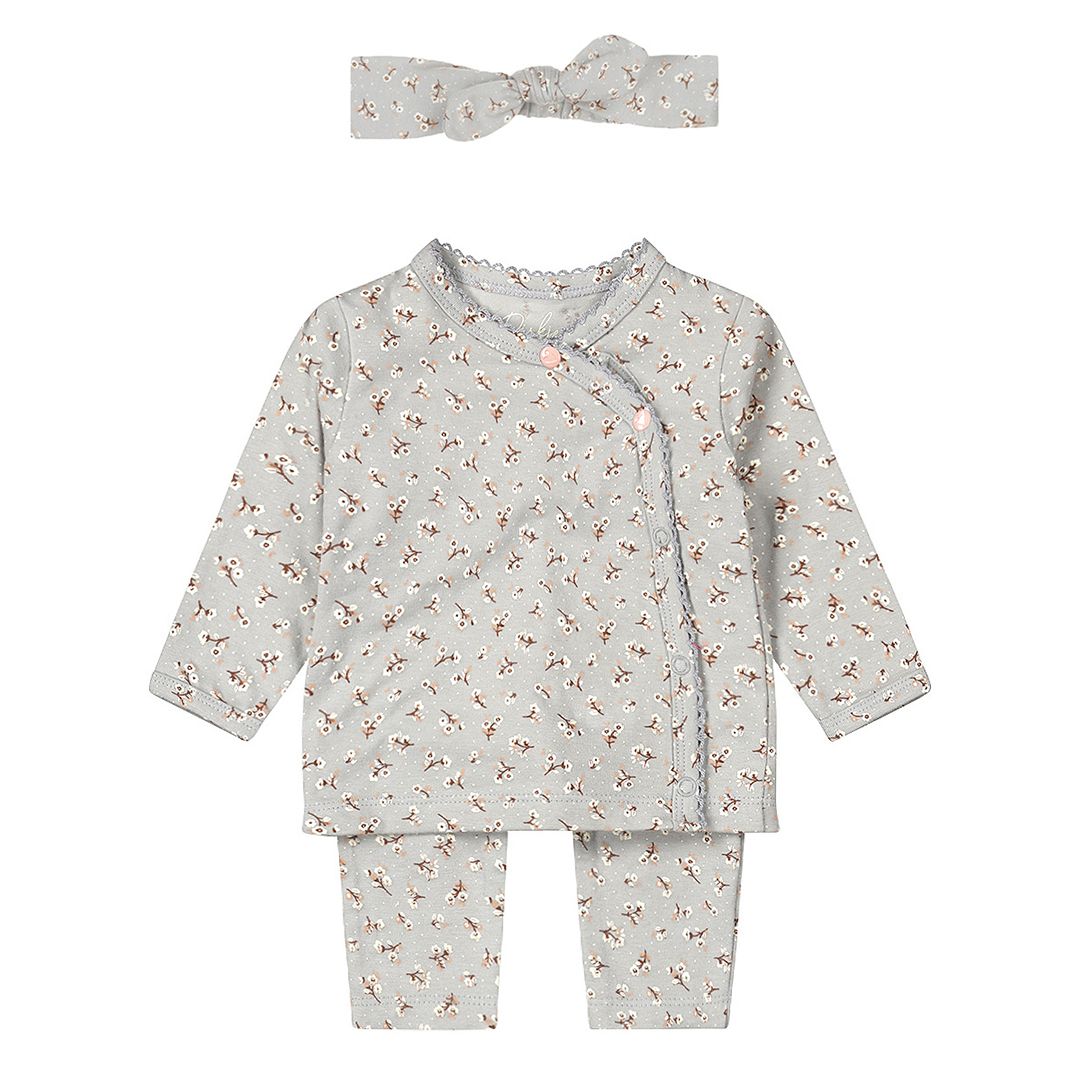 Baby Sett m/ Hårbånd, Dirkje, Faded Blue