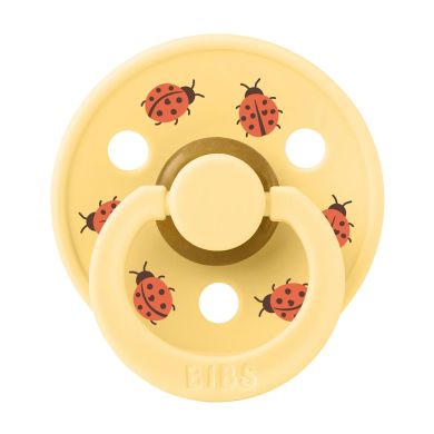 BIBS Smokk, Ladybug Friends, Latex, Size 2, Pale Butter