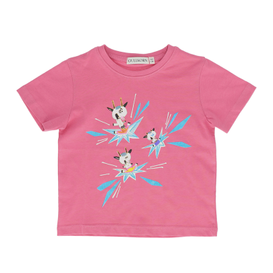 Gullkorn Design Bukkene T-Skjorte, Rosa